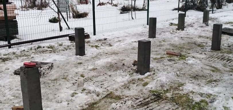 Фундамент на забивных ЖБ сваях