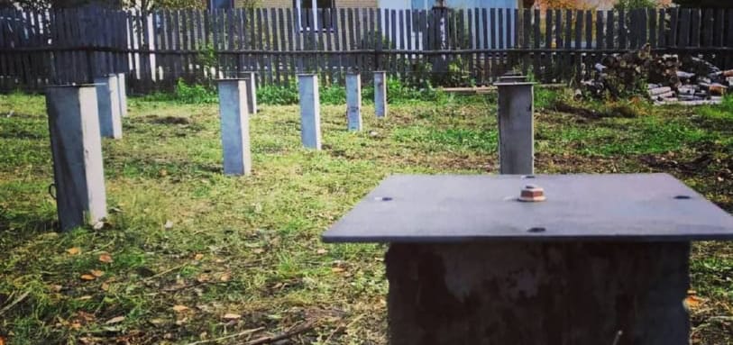 Фундамент на забивных ЖБ сваях