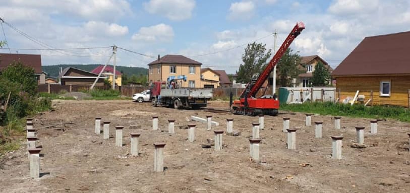 Фундамент на забивных ЖБ сваях